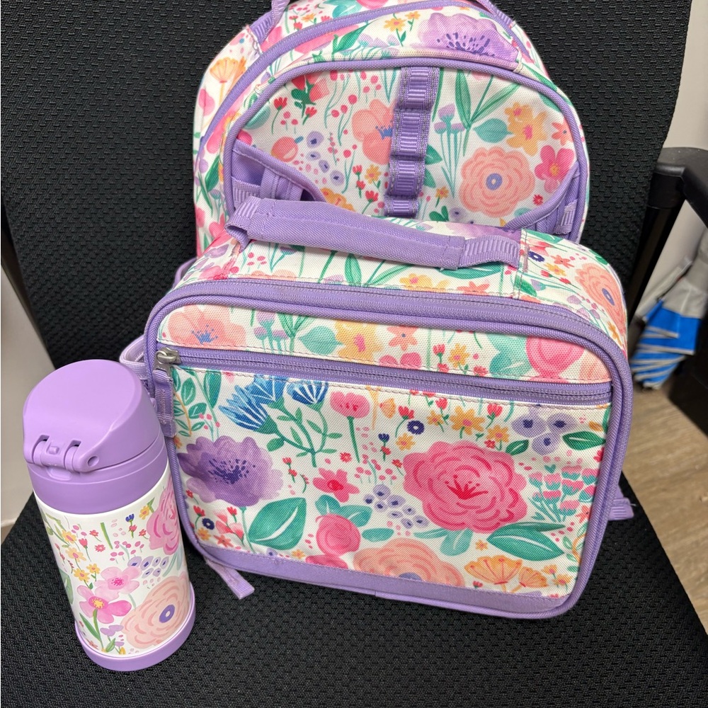 Pottery Barn Kids Backpack and Lunchbox Set- Purple